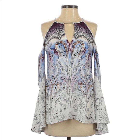 WHBM “Tasha” cold shoulder blouse - Picture 6 of 16